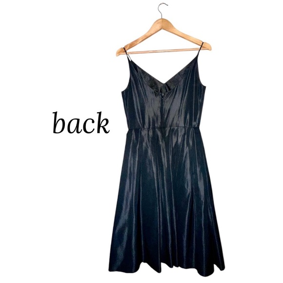 ISAAC MIZRAHI Silk Black Party Dress Semi-Formal Tulle Lined Pleats Women’s 4 - Picture 8 of 16